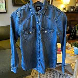 Western style denim shirt